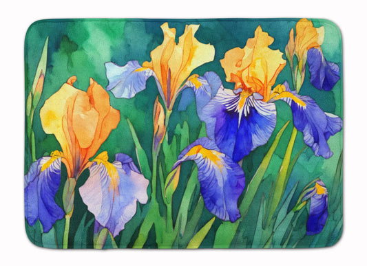 Tennessee Iris in Watercolor Memory Foam Kitchen Mat