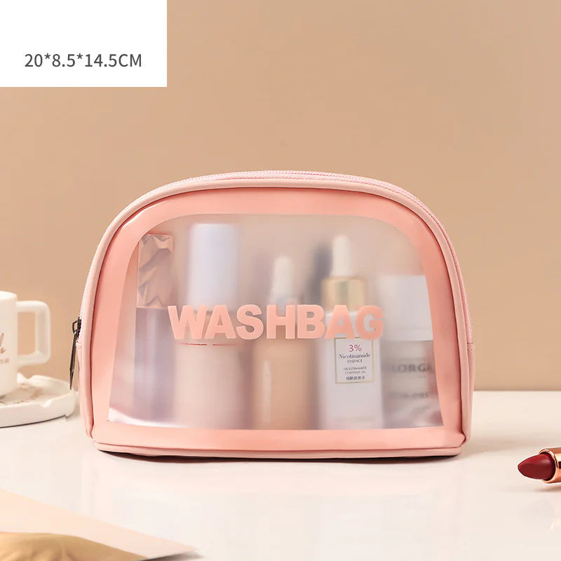 Transparent Makeup and Wash Bag Set