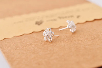 Hibiscus Style Stud Simple Earrings