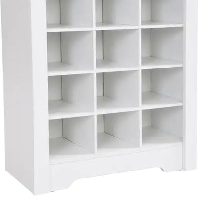 Stylish Design 30 Shoe Cabinet Console, Modern Shoe Cabinet, Multiple Storage Capacity, Self-standing High Cabinet, Suitable For Hallway, Bedroom, White