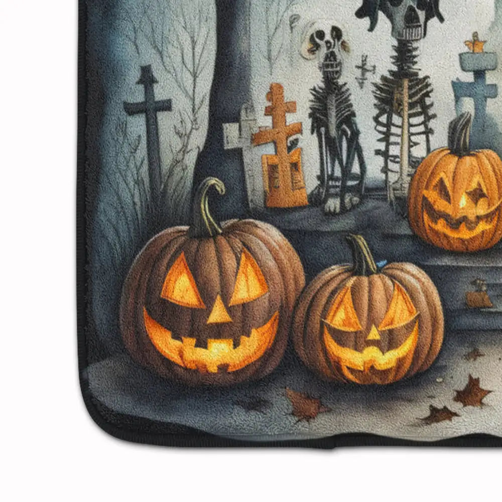 Pet Cemetery Spooky Halloween Memory Foam Kitchen Mat