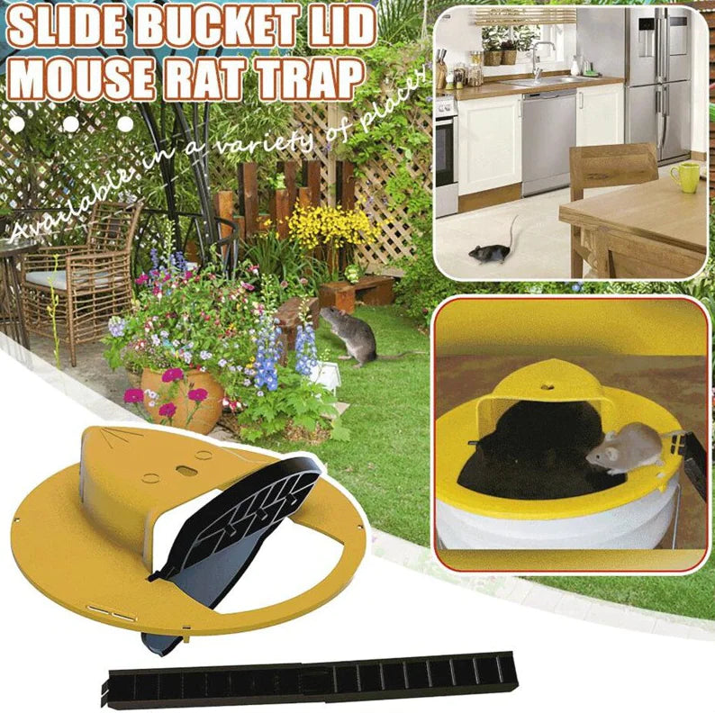 Mouse Rat Trap Flip & Slide Mouse Trap Bucket Catcher Mousetrap Slide Bucket Lid