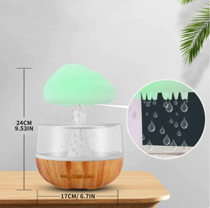 Raining Cloud Humidifier With Night Light Aromatherapy Essential Oil Diffuser Micro Humidifier