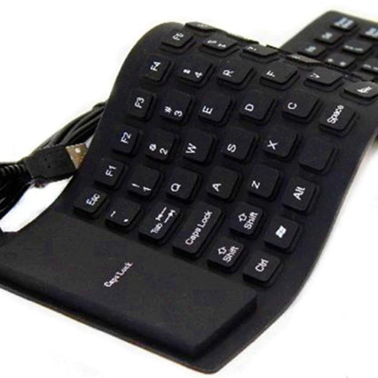 Waterproof Silicone Keyboard Foldable Flexible USB Dustproof DirtProof Full Size