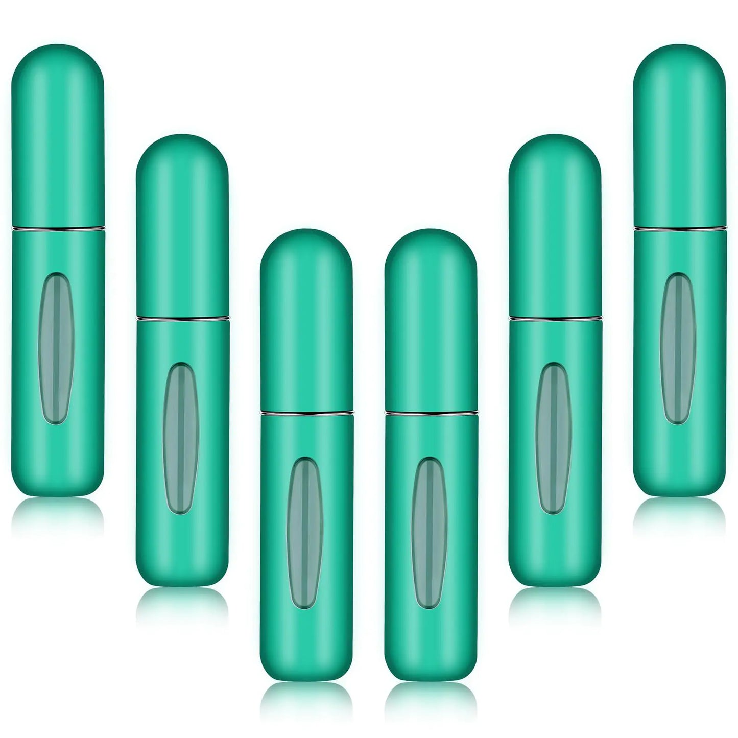 Perfume Travel Refillable Mini Spray Bottles Atomizer Travel Perfume Bottle Refillable Empty Cologne Travel Essentials for Women Mens Accessories 6 Pack 5ml/0.2oz (Green) 6 Green