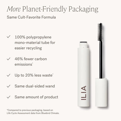 ILIA - Limitless Lash Mascara | Non-Toxic, Cruelty-Free, Lightweight & Nourishing, Flake + Smudge-Resistant, Clean Mascara, Ophthalmologist-Tested, Safe For Sensitive Eyes