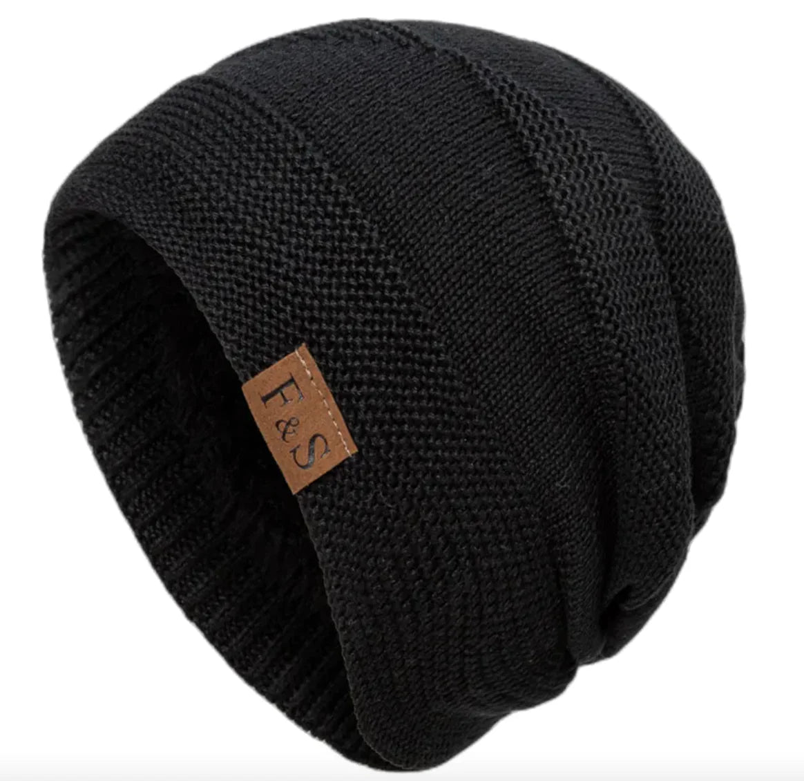 Fleece-Lined Wool Knit Winter Hat