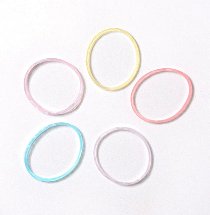 Mini Hair Elastics for Girls Transparent Rubber Bands, 1000 PCS, Multi Color 1 Count (Pack of 1000) Transparent color