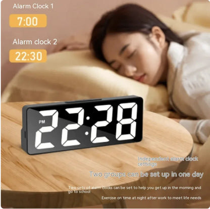 Large Screen Digital Alarm Clock with Luminous Display