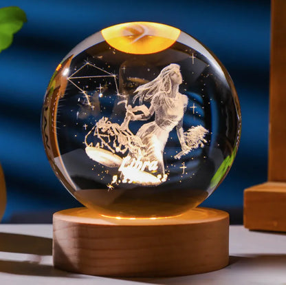 3D Constellation Crystal Night Light