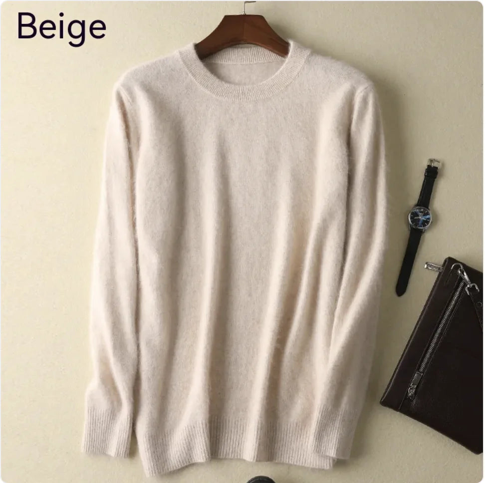 Thick Cashmere Round Neck Sweater