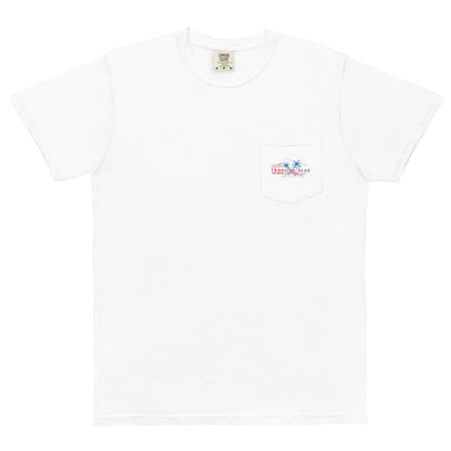 Tropical 4th of July Pocket T-shirt