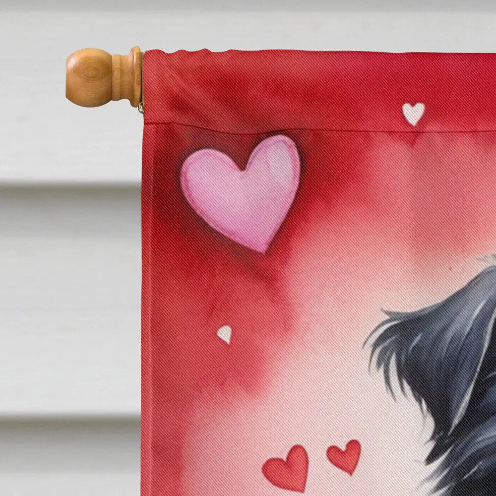 Affenpinscher My Valentine House Flag