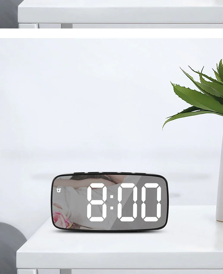 LED Mirror Alarm Clock