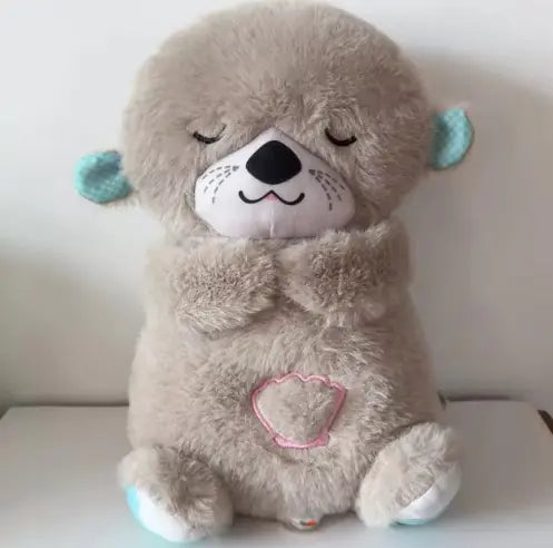 Urso de Pelúcia Companheiro de Sono para Bebês com Música e Luz