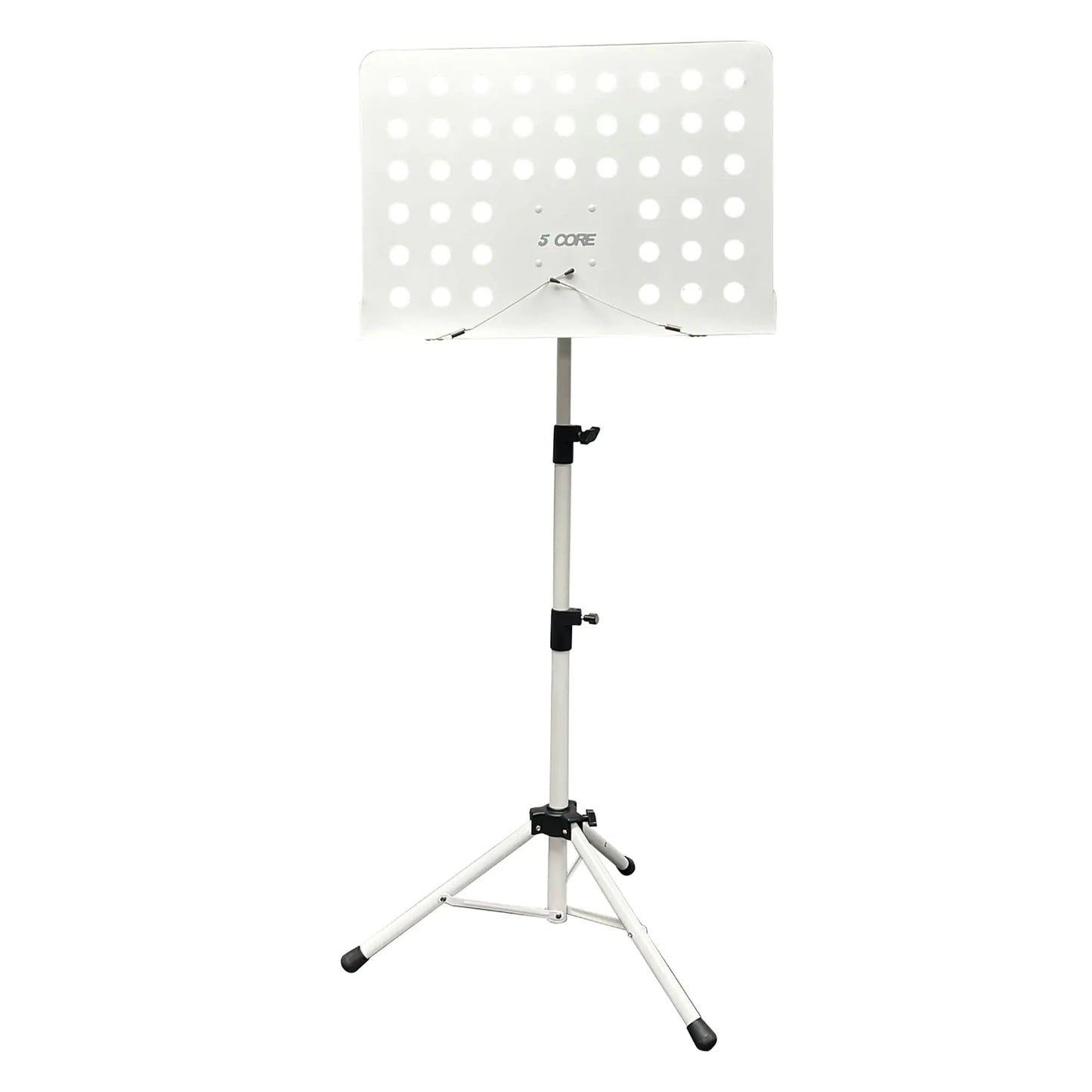 5Core Music Stand For Sheet Music Portable Tripod Adjustable Folding Note Holder WHITE