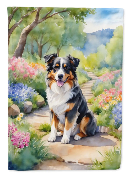 Australian Shepherd Spring Garden Garden Flag