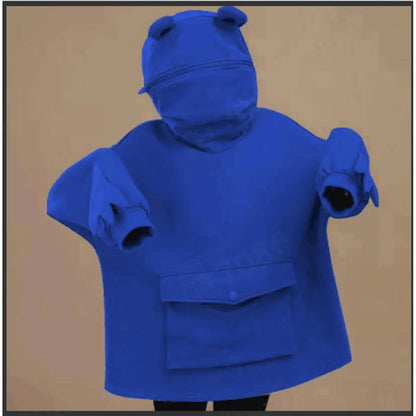 Frog Hooded Lazy Coat Jacket