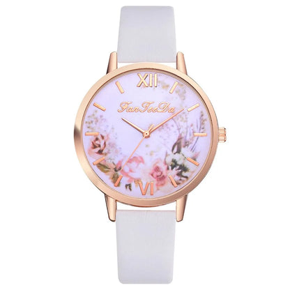 Tan Strap Floral Bee Watch