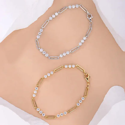 S925 Gold-Plated Clip Bracelet