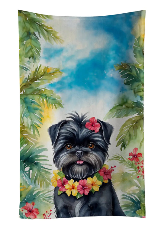 Affenpinscher Luau Kitchen Towel