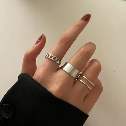 Fashion Boho Crystal Joint Ring Set