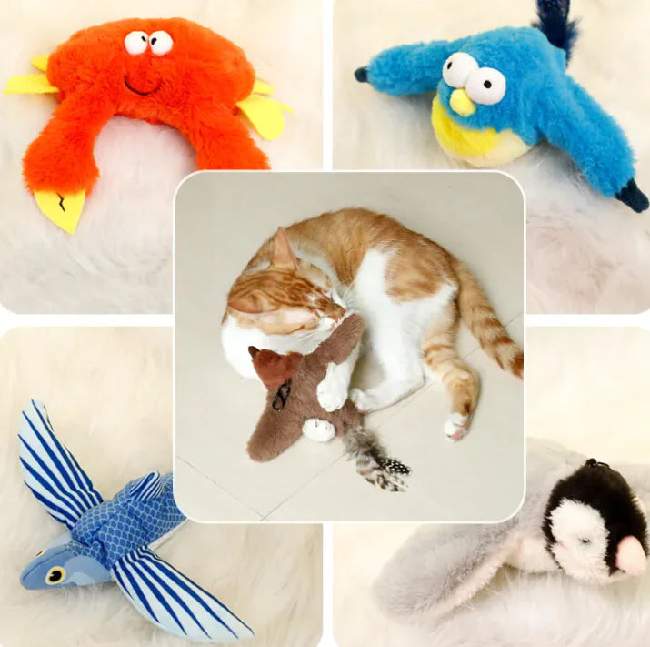 Winged Bird & Fish Sound Plush Toy