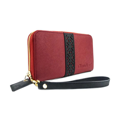 Layla Leather Wallet- Cab/Midnight Black