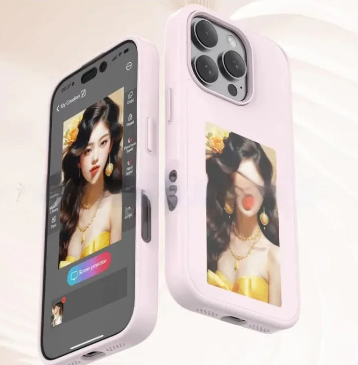 Luxury E-Ink Projection Phone Case – Battery-Free Custom Display