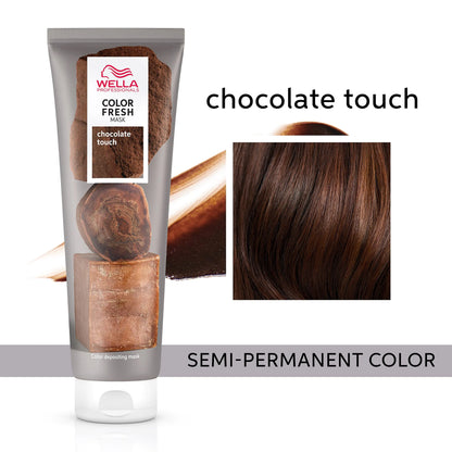 Wella Professionals Color Fresh Mask, Natural Shade, Damage Free, Color-Depositing Hair Mask With Avocado Oil, Silicone Free, 5 oz. Chocolate Touch