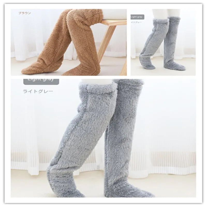 Over Knee High Fuzzy Winter Warm Socks