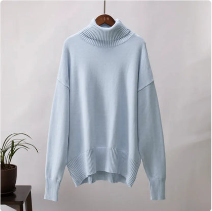 Women's Solid Color Turtleneck Sweater