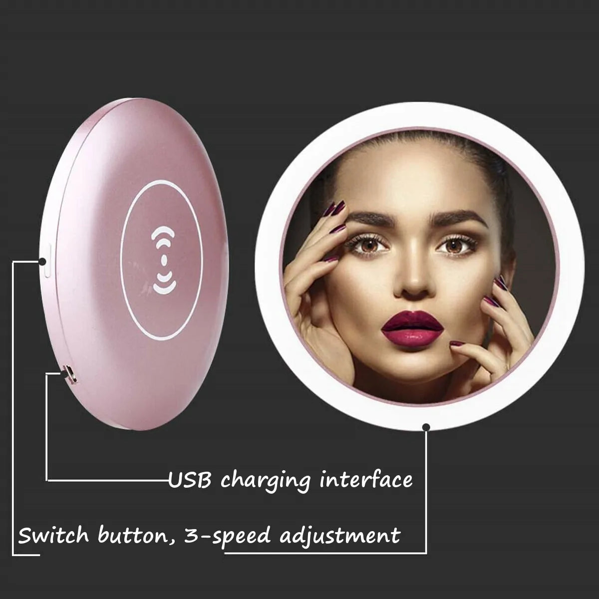 Mini Compact Circular Makeup Mirror