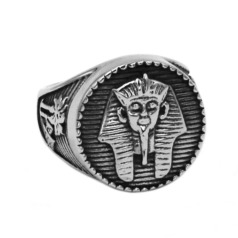 Egyptian Amulet Ring Stainless Steel