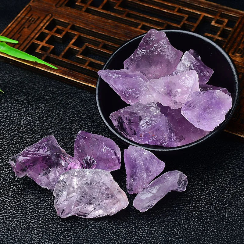 Natural White Purple Citrine Rough Stones