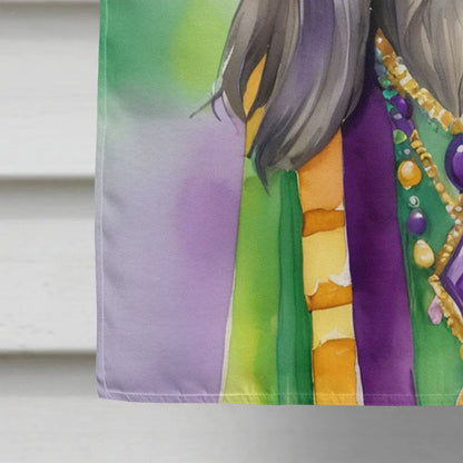 Afghan Hound King of Mardi Gras House Flag