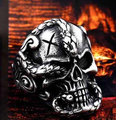 Vintage Skull Titanium Ring