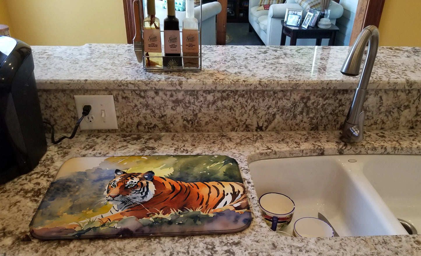 Bengal Tiger Dish Drying Mat