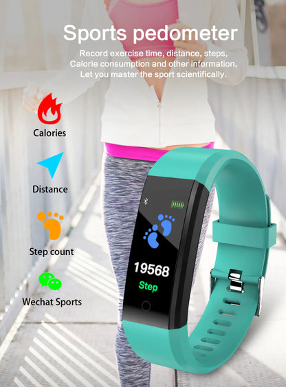 Fitness Smart Watch Activity Tracker Heart Rate For Women Men Oxygen BP Monitor