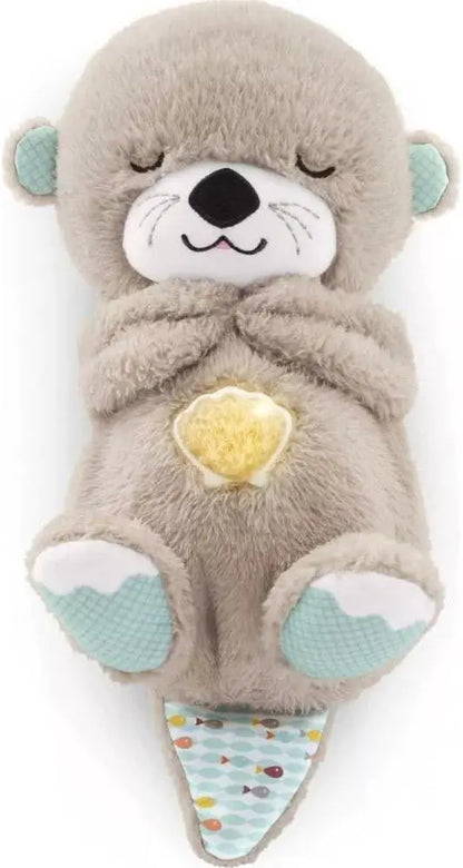 Otter de Pelúcia Musical Máquina de Som Soothe 'n Snuggle Portátil com Detalhes Sensoriais, Música, Luzes e Movimento de Respiração Rítmica