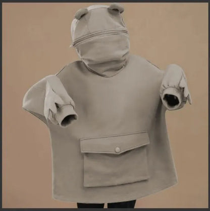 Frog Hooded Lazy Coat Jacket