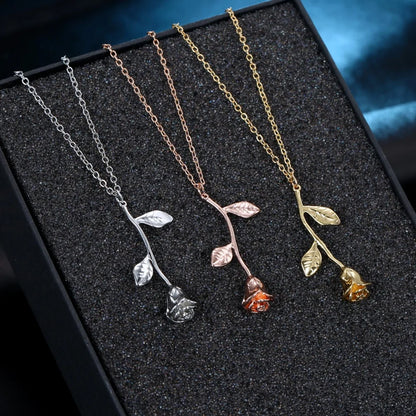 Singular Rose Necklace