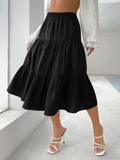 Olga Tiered Midi Skirt