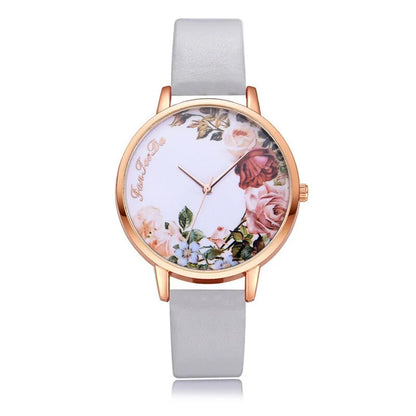 Simple White Floral Watch