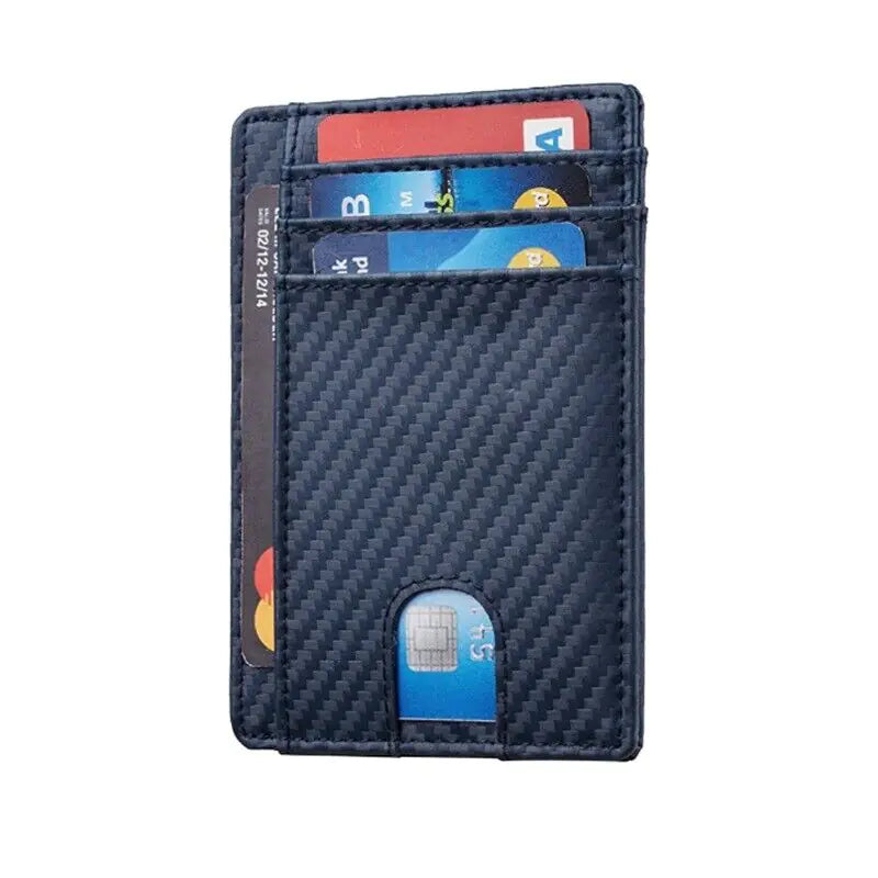 Mens Leather Slim Wallet Credit Card Holder RFID Blocking Pocket ID Money PU USA