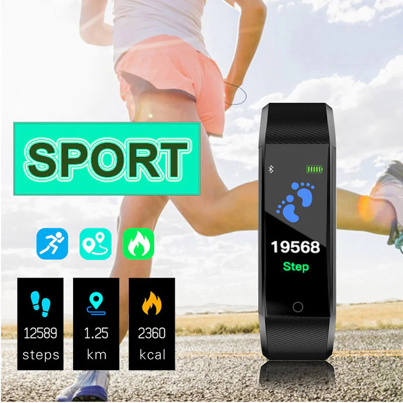 Fitness Smart Watch Activity Tracker Heart Rate For Women Men Oxygen BP Monitor