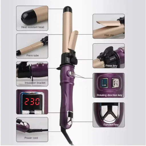 LCD Temperature Controlled Automatic Hair Curler