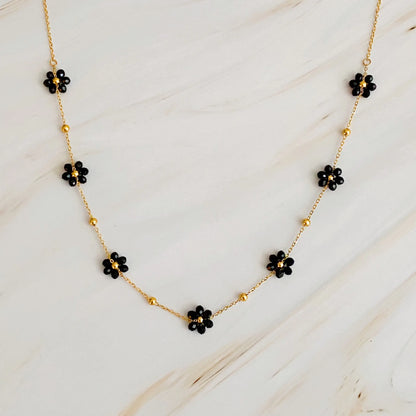 Flower Field Romance Beaded Necklace