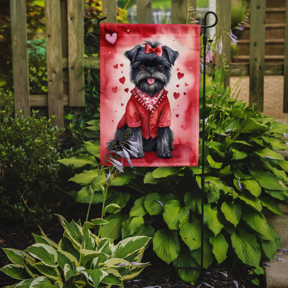 Affenpinscher My Valentine Garden Flag