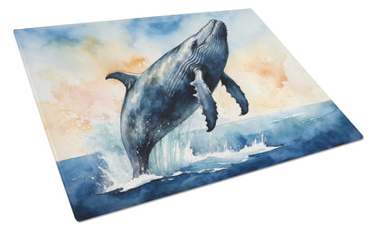 Humpback Whale Breaching Glass Cutting Board